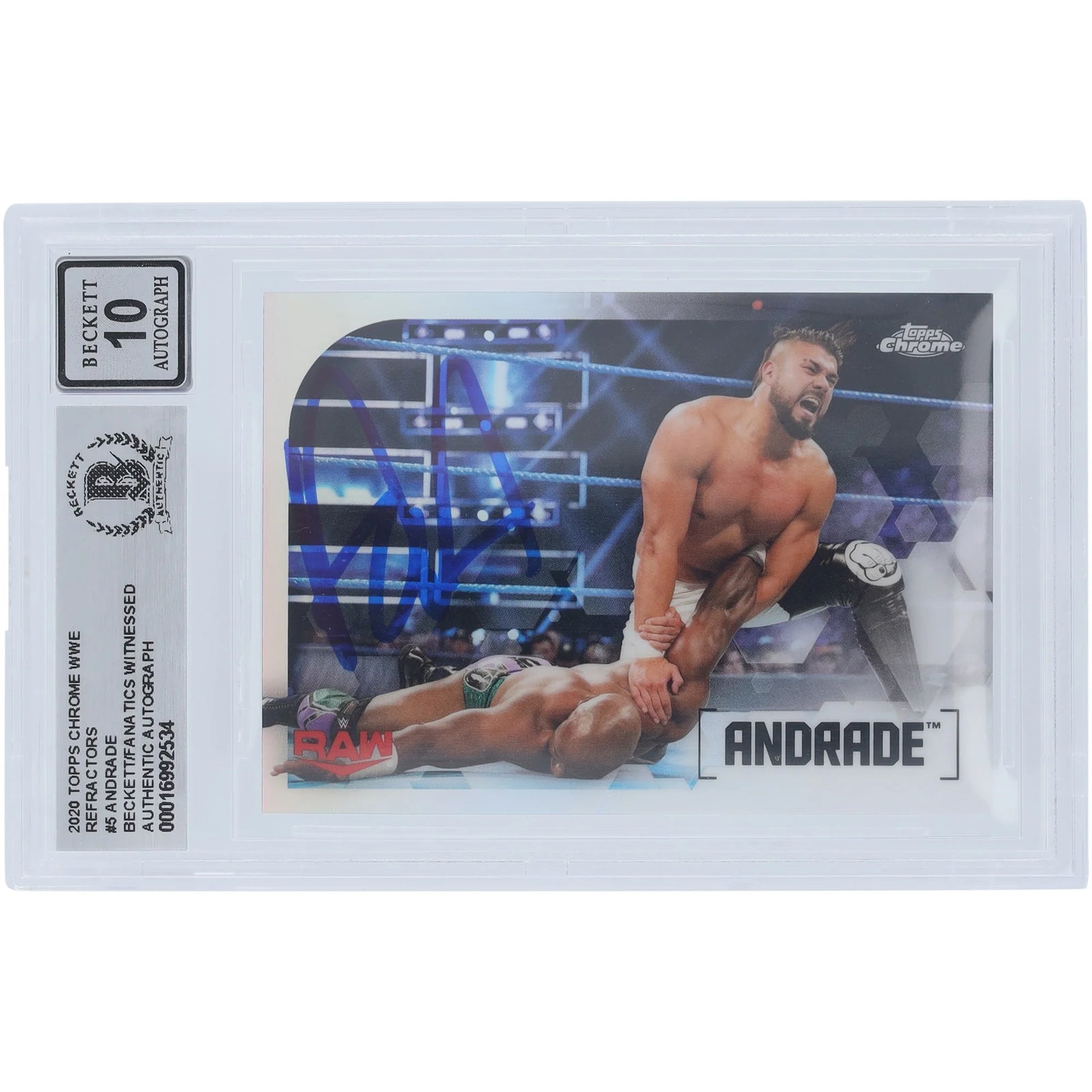 Andrade Signed 2020 Topps Chrome Refractor #5 | Beckett Authenticated 10