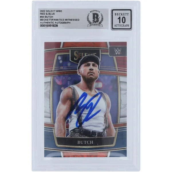 Butch Signed 2022 Panini Select Red & Blue #84 Card | Graded 10