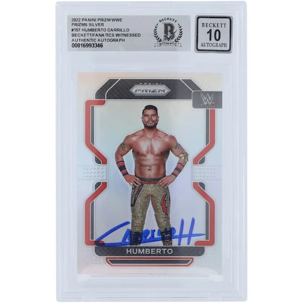 Humberto Carrillo Signed 2022 Panini Prizm Silver Prizm #157 | Beckett 10