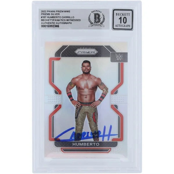 Humberto Carrillo Signed 2022 Panini Prizm Silver Prizm #157 | Beckett 10