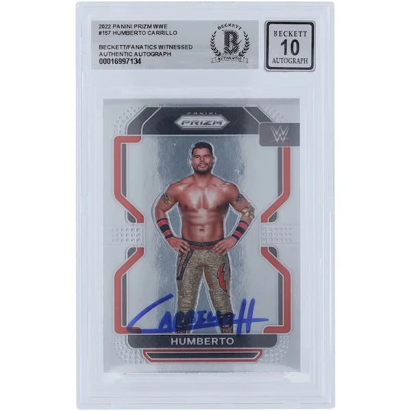 Humberto Carrillo Signed 2022 Panini Prizm #157 | Beckett Graded 10