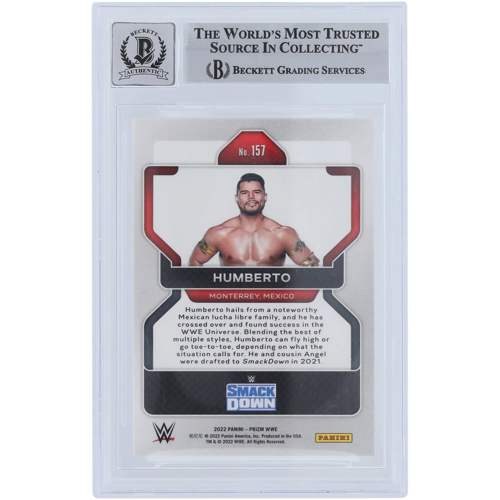 Humberto Carrillo Signed 2022 Panini Prizm #157 | Beckett Graded 10