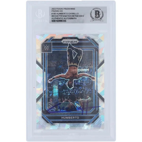 Humberto Carrillo Signed 2023 Panini Prizm Ice Card #106 | Beckett Witnessed