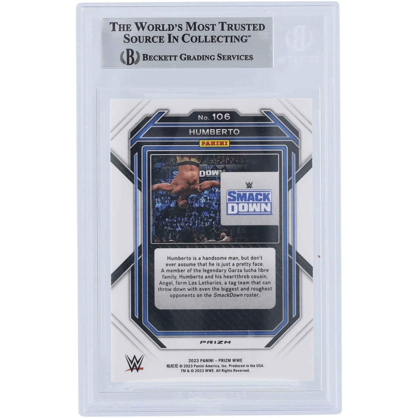 Humberto Carrillo Signed 2023 Panini Prizm Ice Card #106 | Beckett Witnessed