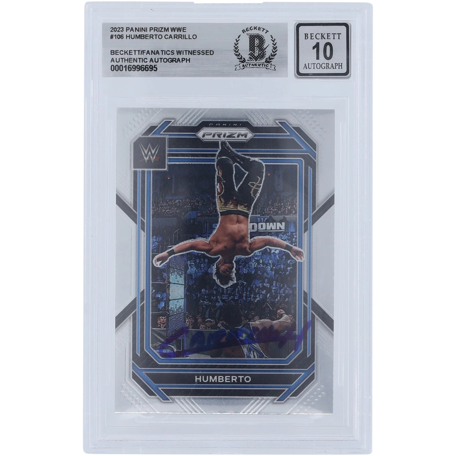 Humberto Carrillo Signed 2023 Panini Prizm #106 | Beckett Graded 10