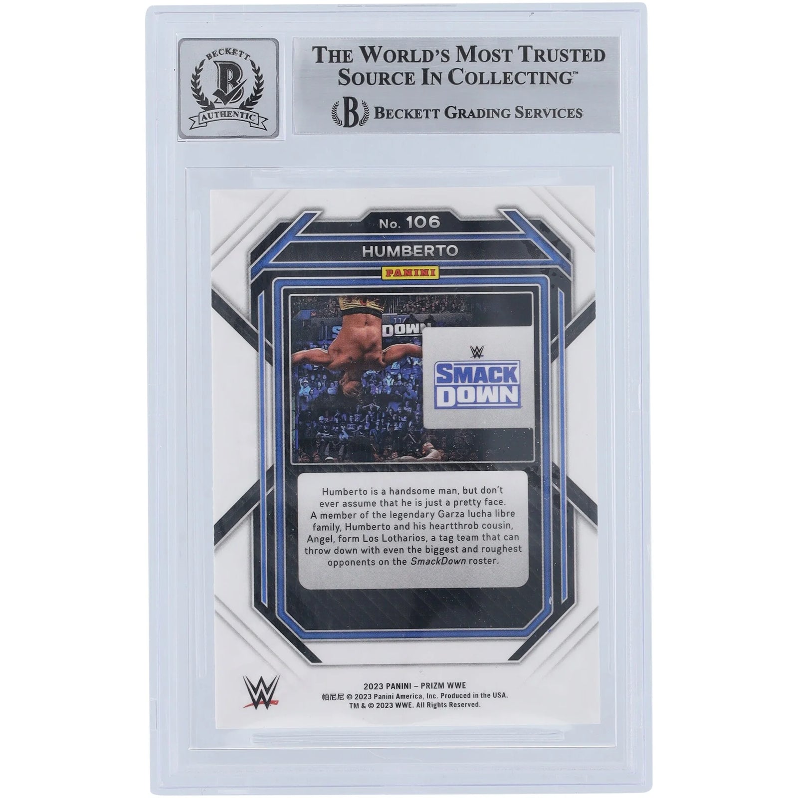 Humberto Carrillo Signed 2023 Panini Prizm #106 | Beckett Graded 10
