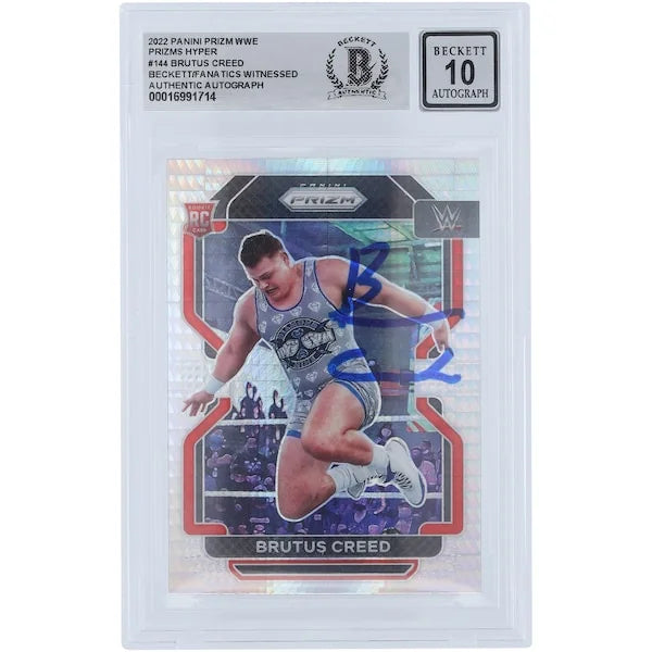 Brutus Creed Signed 2022 Panini Prizm Hyper Prizm #144 | Graded 10 Rookie Card