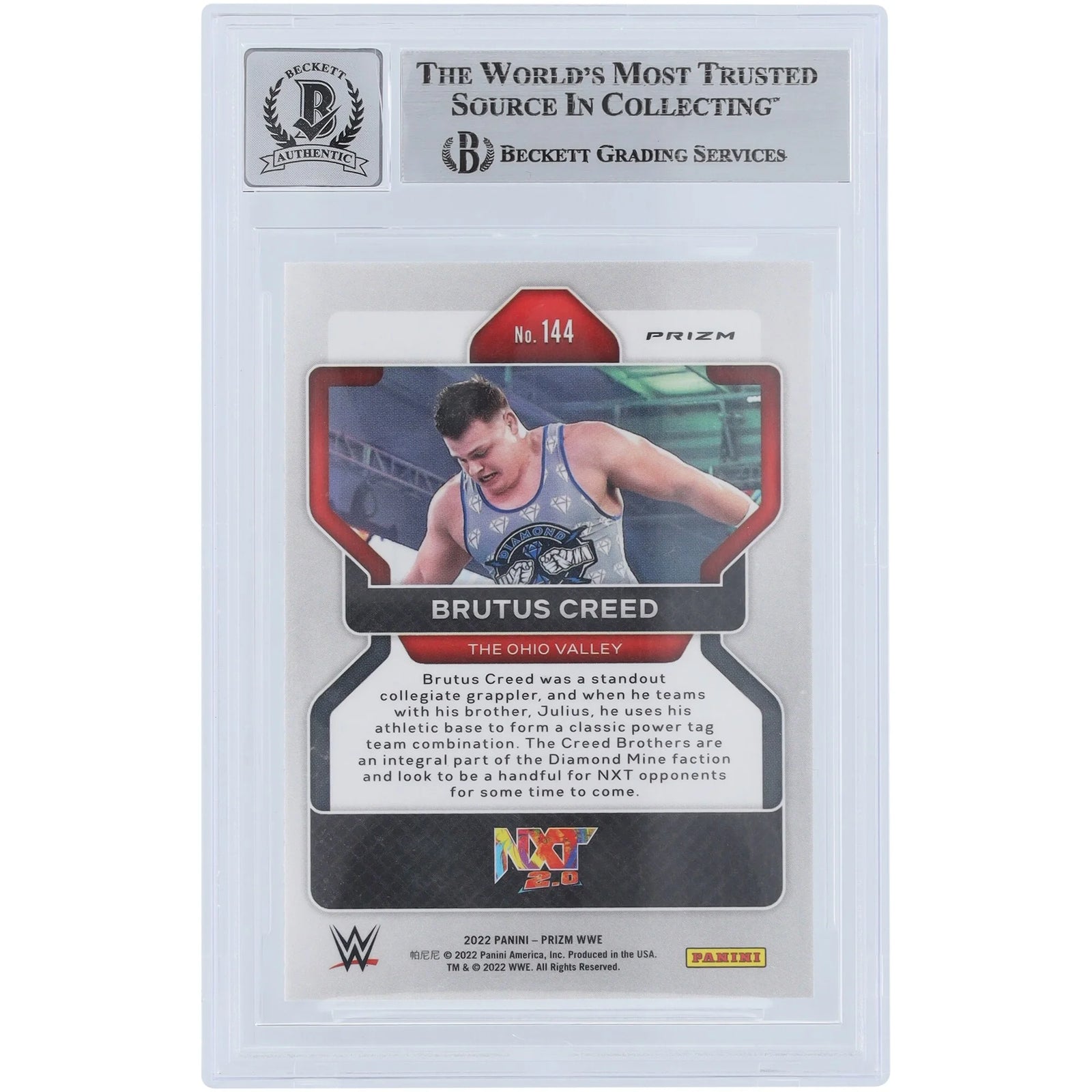 Brutus Creed Signed 2022 Panini Prizm Hyper Prizm #144 | Graded 10 Rookie Card