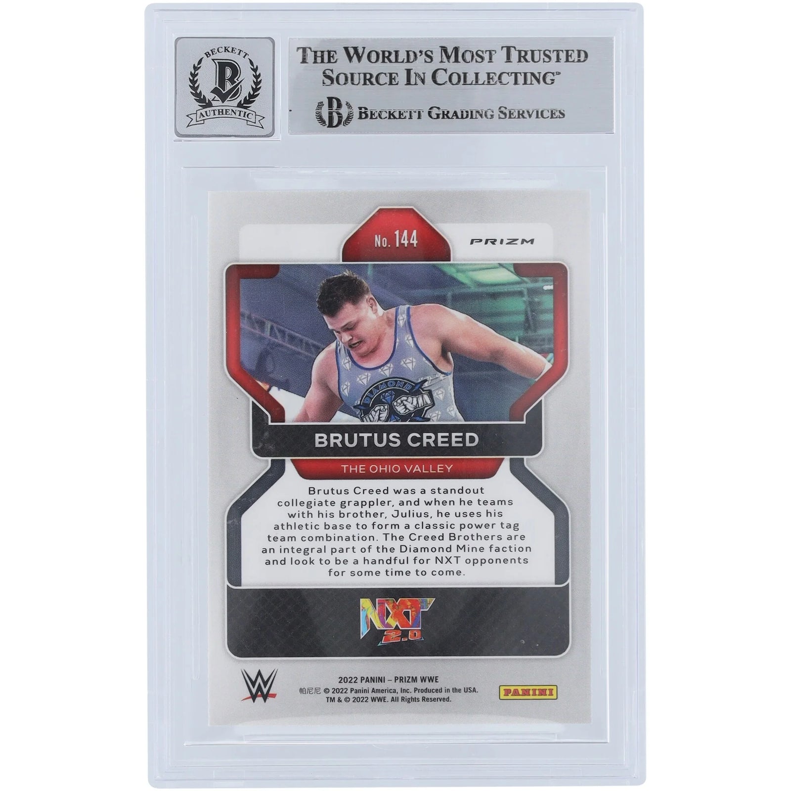 Brutus Creed Signed 2022 Panini Prizm Ruby Wave #144 | Graded 10 Rookie Card