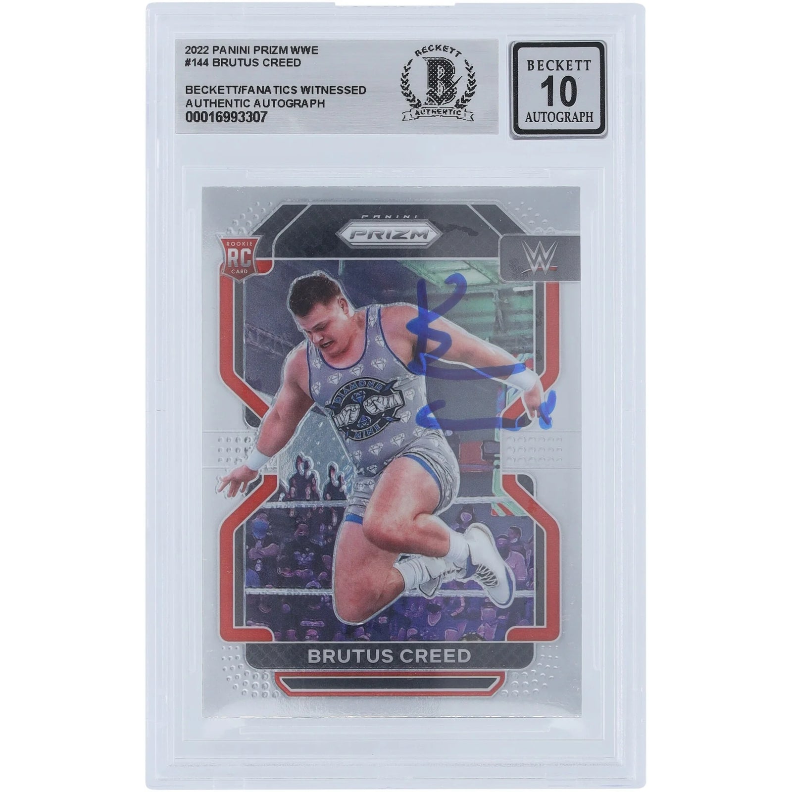 Brutus Creed Signed 2022 Panini Prizm #144 Rookie Card | Beckett 10