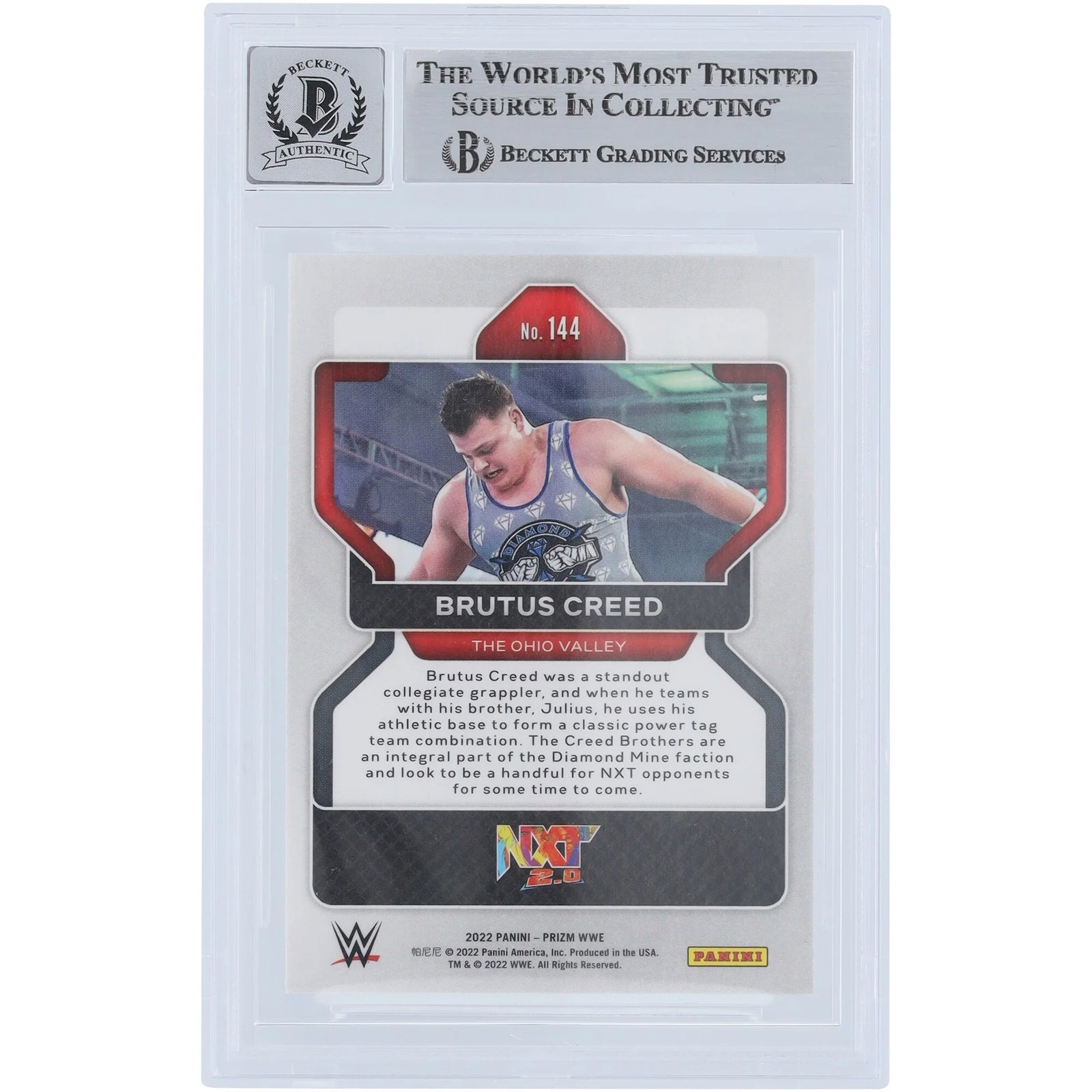 Brutus Creed Signed 2022 Panini Prizm #144 Rookie Card | Beckett 10