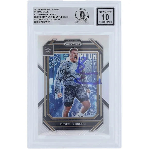 Brutus Creed Signed 2023 Panini Prizm Silver Prizm #171 | Graded 10