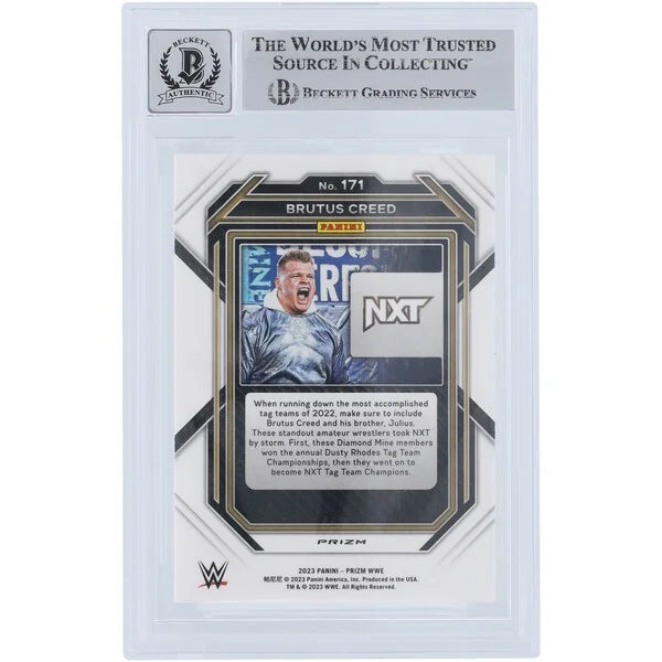 Brutus Creed Signed 2023 Panini Prizm Silver Prizm #171 | Graded 10