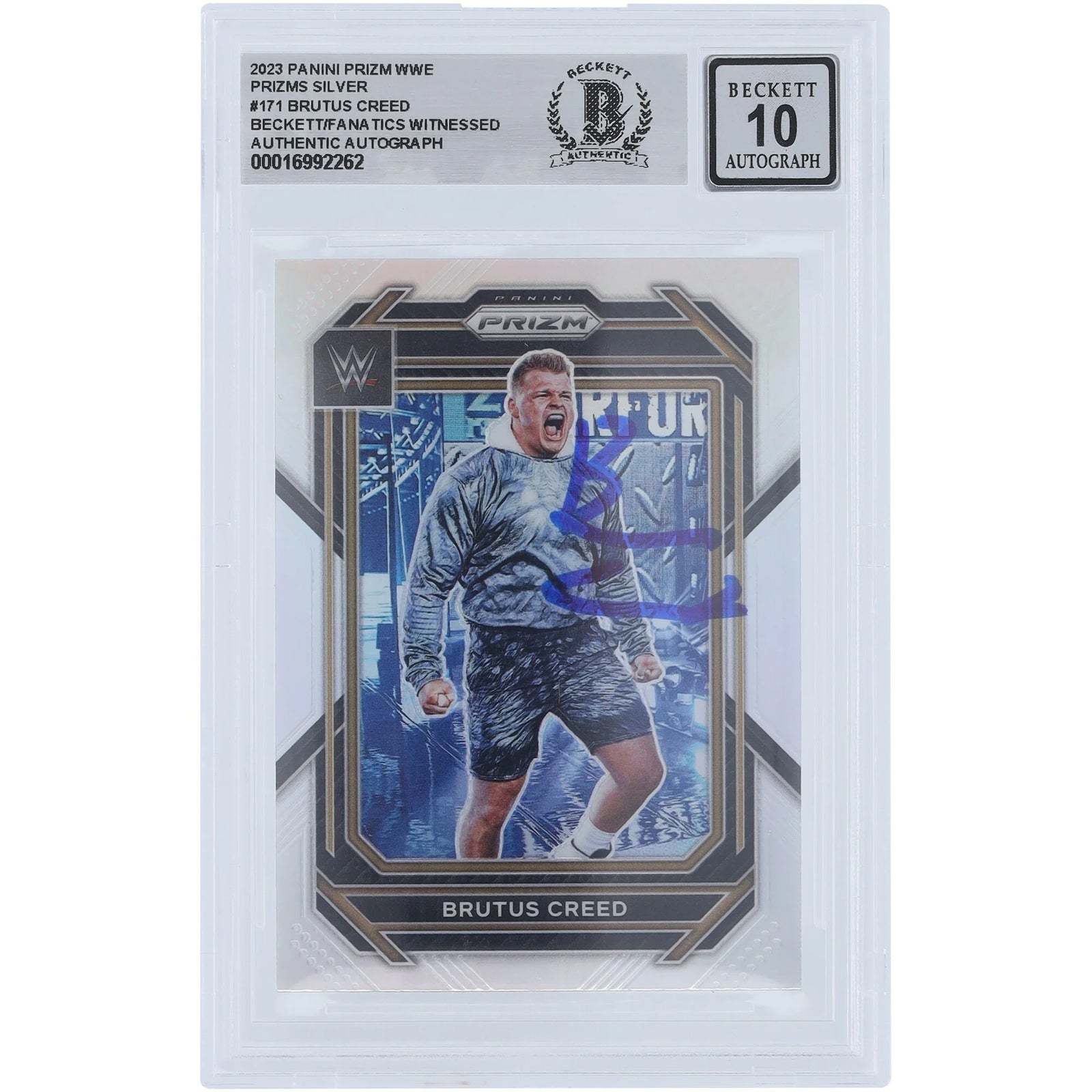 Brutus Creed Signed 2023 Panini Prizm Silver Prizm #171 | Graded 10