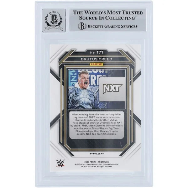Brutus Creed Signed 2023 Panini Prizm Ice Prizm #171 | Graded 10