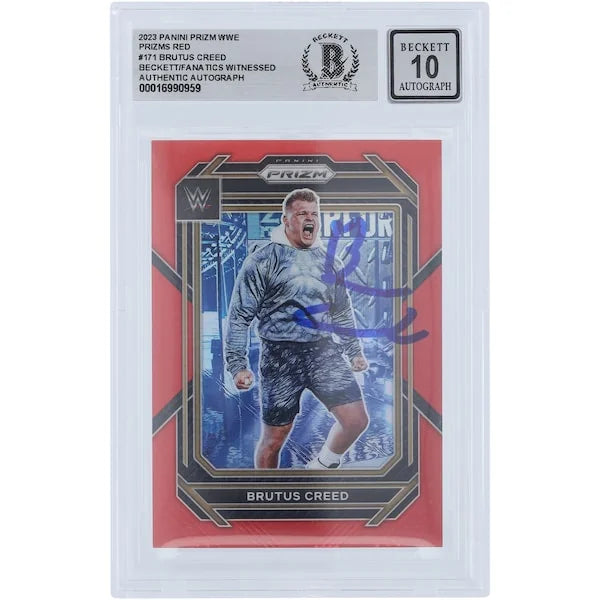 Brutus Creed Signed 2023 Panini Prizm Red Prizm #171 | Graded 10