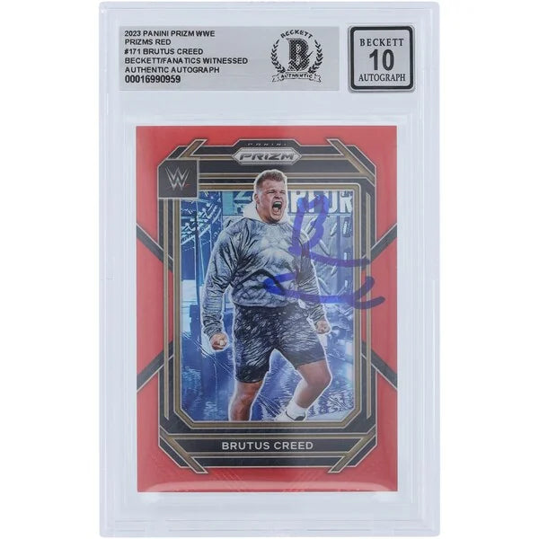 Brutus Creed Signed 2023 Panini Prizm Red Prizm #171 | Graded 10