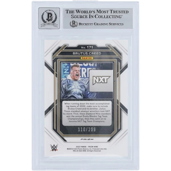Brutus Creed Signed 2023 Panini Prizm Red Prizm #171 | Graded 10