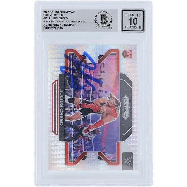 Julius Creed Signed 2022 Panini Prizm Hyper Prizm #75 Rookie Card | Beckett 10