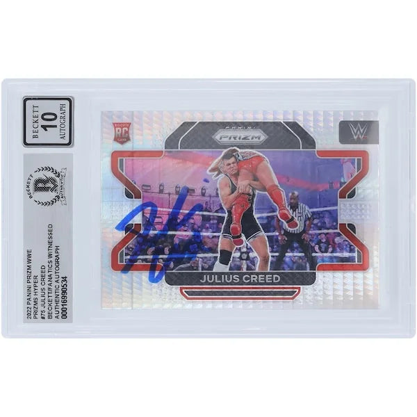 Julius Creed Signed 2022 Panini Prizm Hyper Prizm #75 Rookie Card | Beckett 10