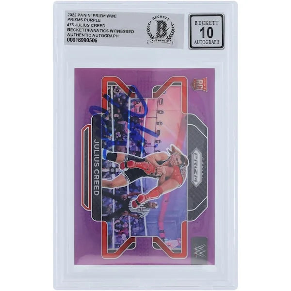 Julius Creed Signed 2022 Panini Prizm Purple Prizm #75 Rookie Card | Graded 10