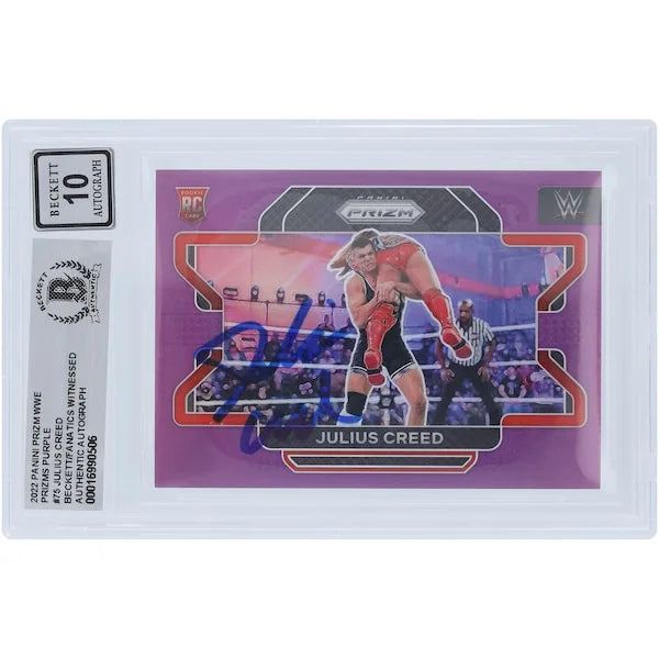 Julius Creed Signed 2022 Panini Prizm Purple Prizm #75 Rookie Card | Graded 10
