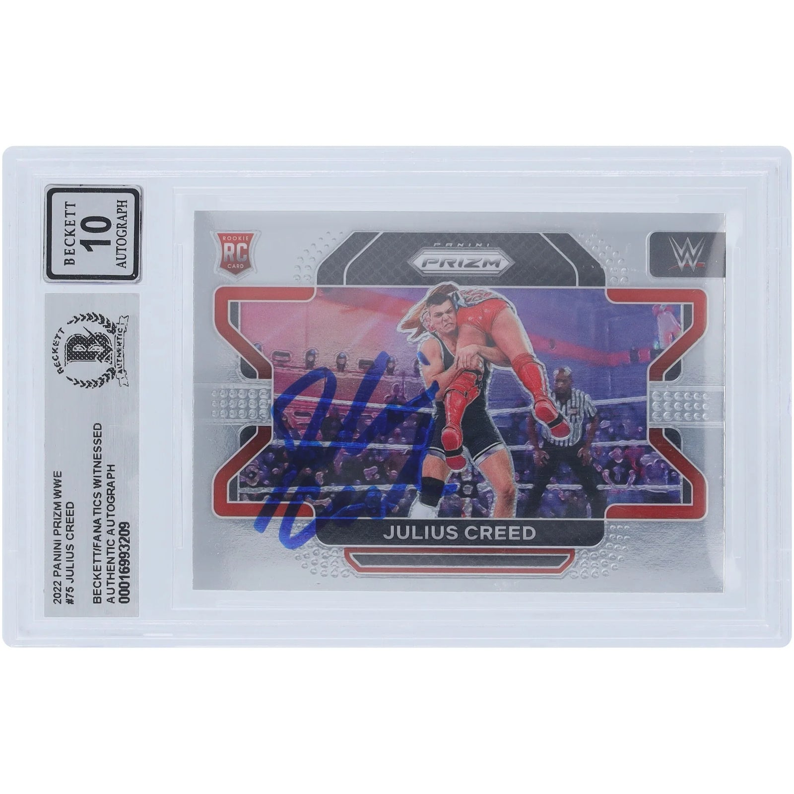 Julius Creed Signed 2022 Panini Prizm #75 Rookie Card | Beckett Graded 10