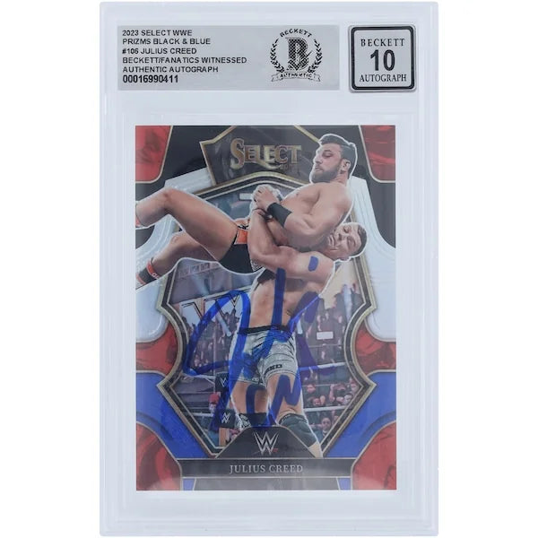 Julius Creed Signed 2023 Panini Select Black & Blue Prizm #106 | Graded 10