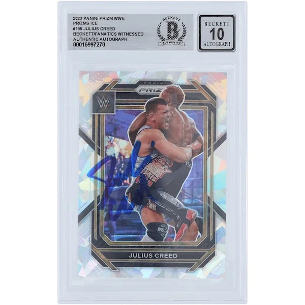 Julius Creed Signed 2023 Panini Prizm Ice Prizm #196 | Beckett 10