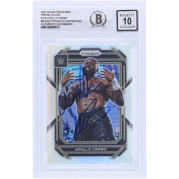 Apollo Crews Signed 2023 Panini Prizm Silver Prizm #179 | Graded 10