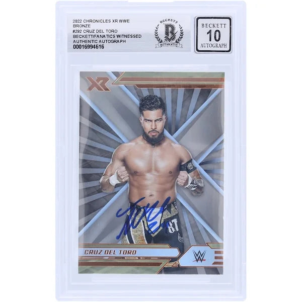 Cruz Del Toro Signed 2022 Panini Chronicles XR Bronze #292 | Beckett Authenticated