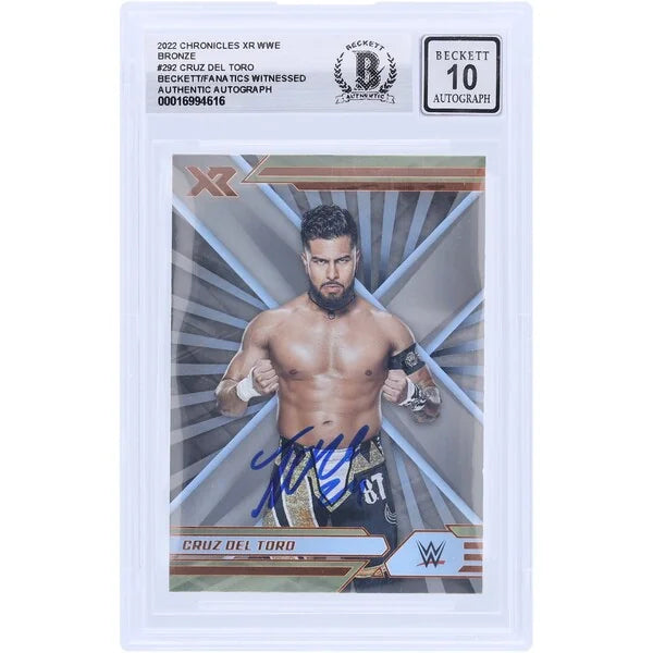 Cruz Del Toro Signed 2022 Panini Chronicles XR Bronze #292 | Beckett Authenticated