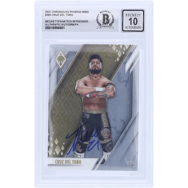 Cruz Del Toro Signed 2022 Panini Chronicles Phoenix #308 | Beckett 10