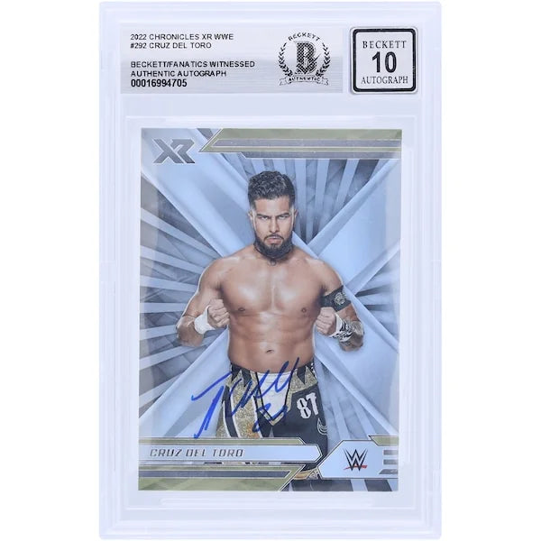Cruz Del Toro Signed 2022 Panini Chronicles XR #292 | Beckett 10
