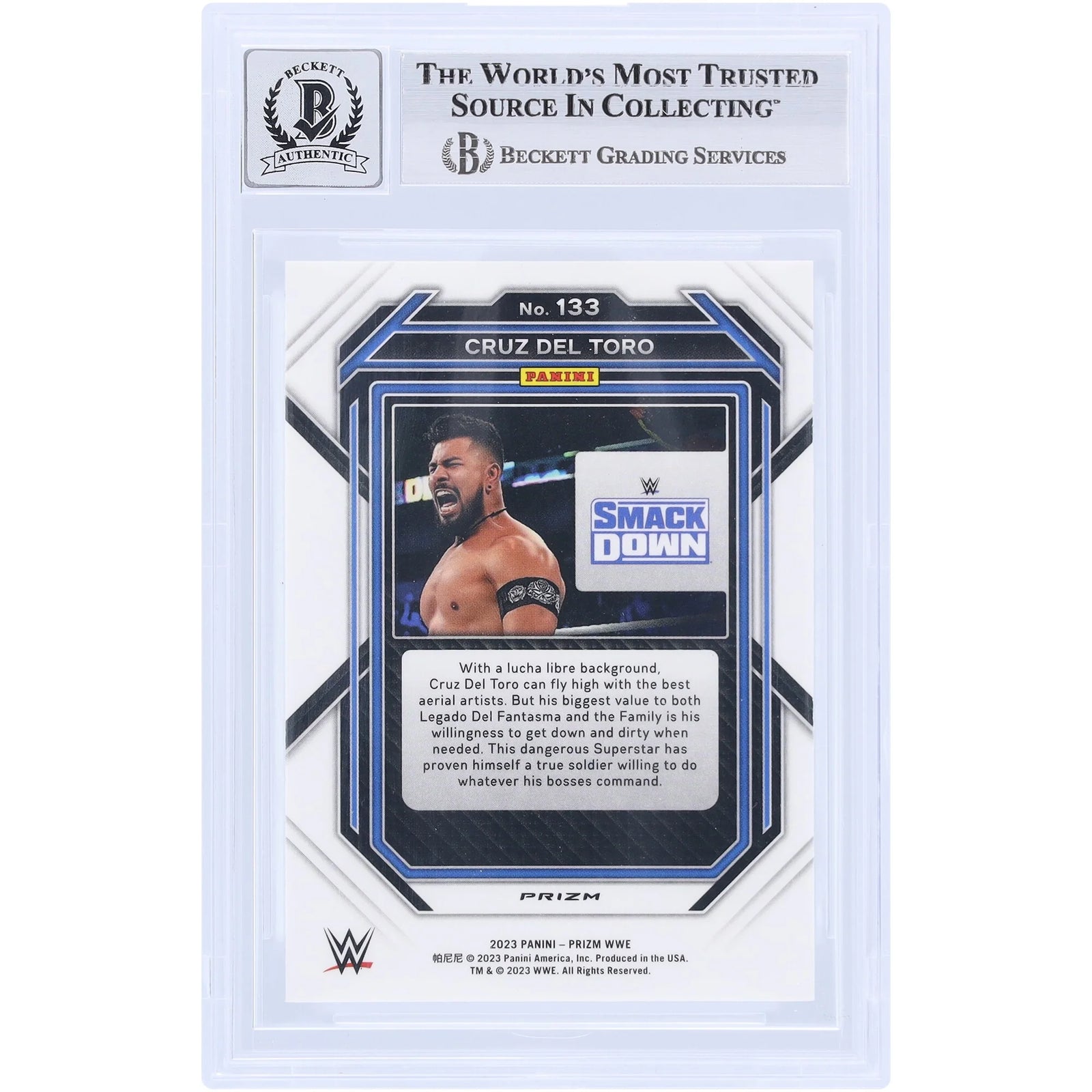 Cruz Del Toro Signed 2023 Panini Prizm Green Prizm #133 | Beckett Graded 10