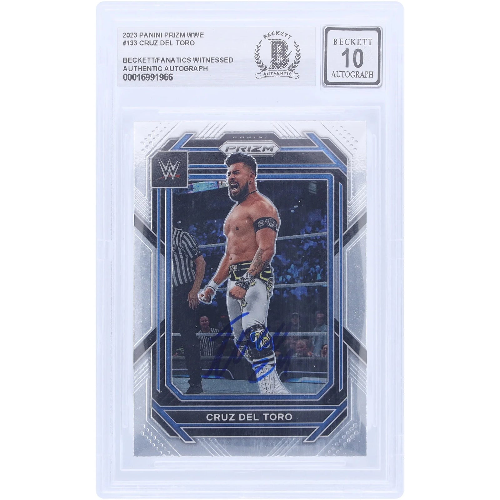 Cruz Del Toro Signed 2023 Panini Prizm #133 | Beckett 10