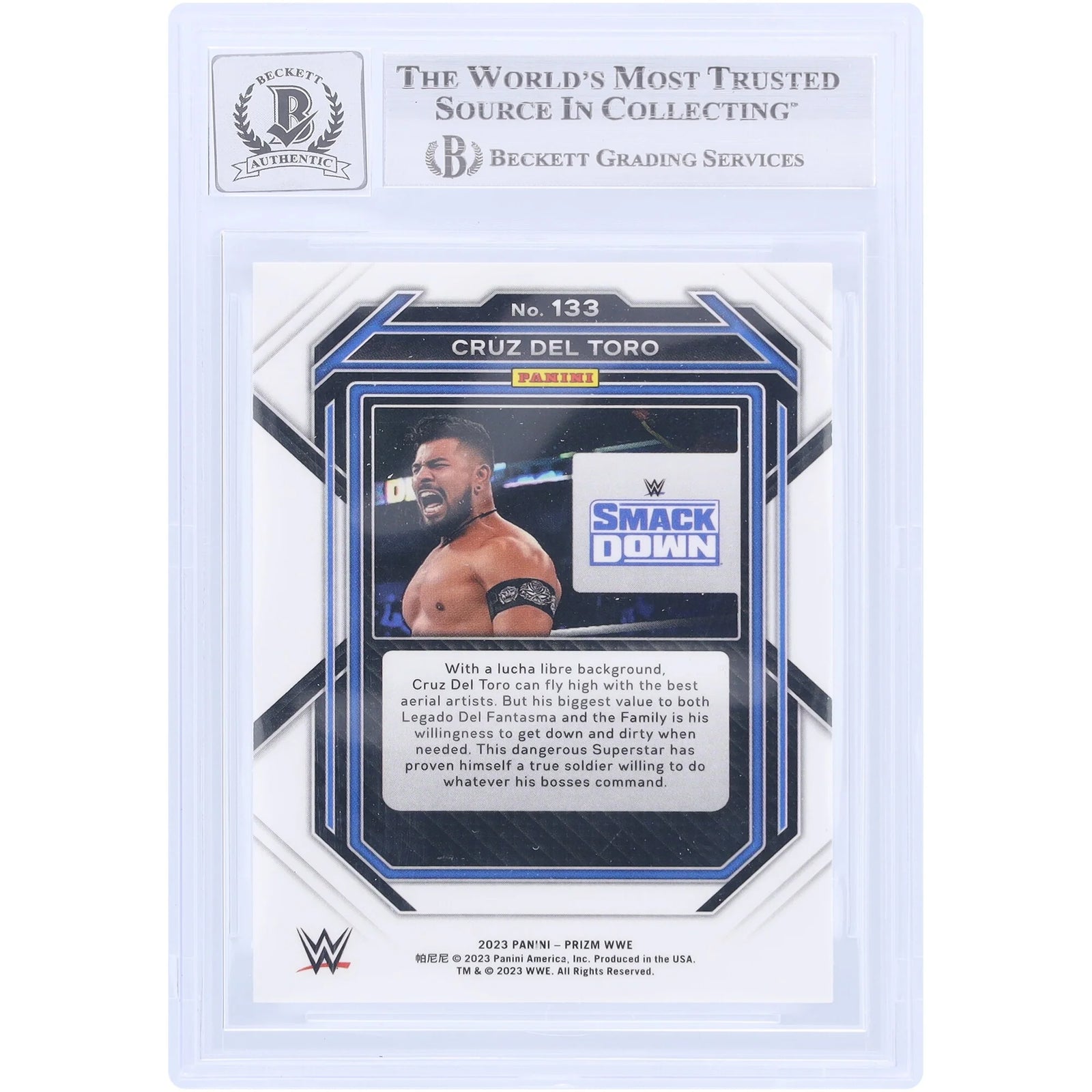 Cruz Del Toro Signed 2023 Panini Prizm #133 | Beckett 10