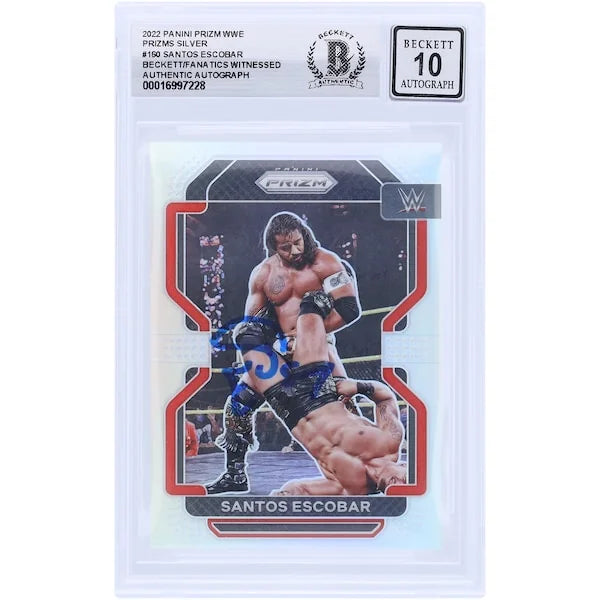 Santos Escobar Signed 2022 Panini Prizm Silver #160 | Beckett 10