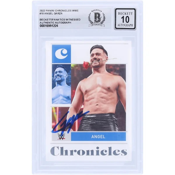 Angel Garza Signed 2022 Panini Chronicles #18 Card | Beckett 10