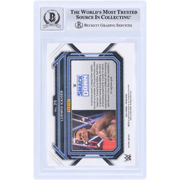 Ludwig Kaiser Signed 2023 Panini Prizm Ruby Wave #25 | Graded 10