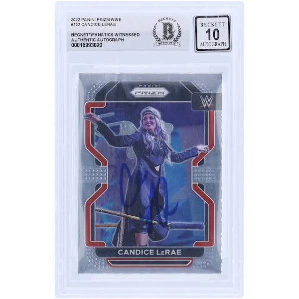 Candice LeRae Signed 2022 Panini Prizm #153 Card | Beckett 10