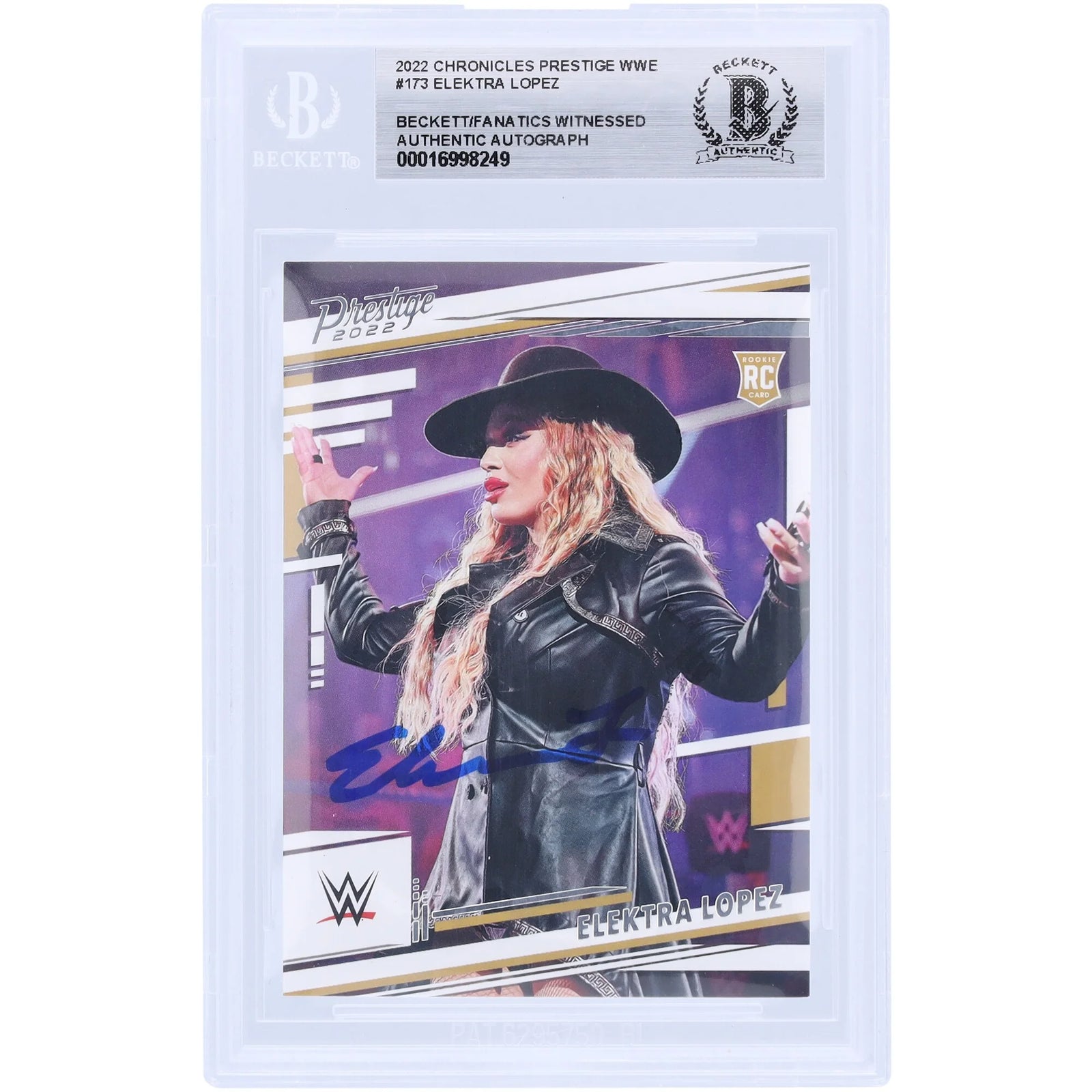 Elektra Lopez Signed 2022 Panini Chronicles Prestige #173 Rookie Card | Witnessed