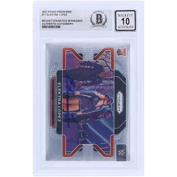 Elektra Lopez Signed 2022 Panini Prizm #71 Rookie Card | Beckett Graded 10