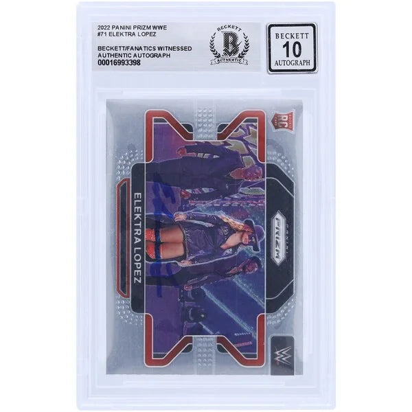 Elektra Lopez Signed 2022 Panini Prizm #71 Rookie Card | Beckett Graded 10
