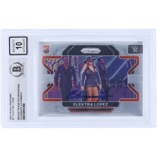 Elektra Lopez Signed 2022 Panini Prizm #71 Rookie Card | Beckett Graded 10