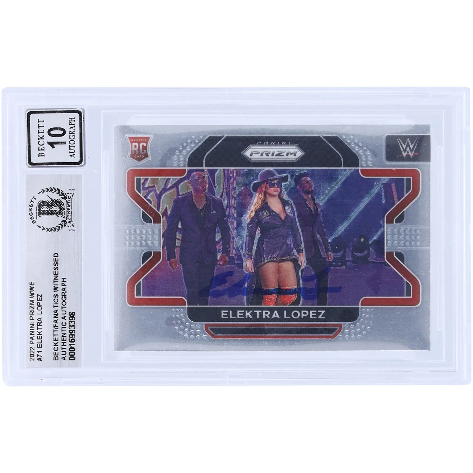 Elektra Lopez Signed 2022 Panini Prizm #71 Rookie Card | Beckett Graded 10