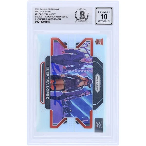 Elektra Lopez Signed 2022 Panini Prizm Silver Prizm #71 Rookie Card | Beckett 10
