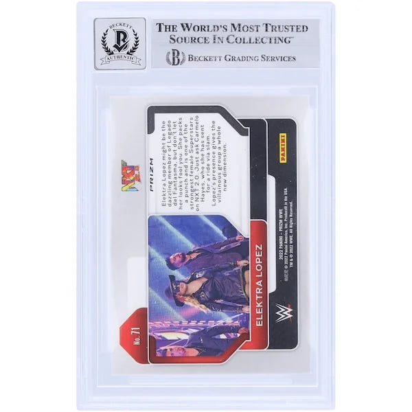 Elektra Lopez Signed 2022 Panini Prizm Silver Prizm #71 Rookie Card | Beckett 10