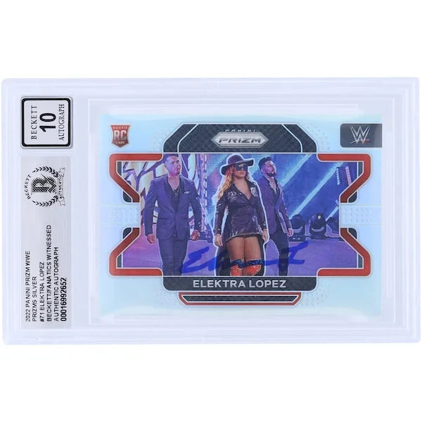 Elektra Lopez Signed 2022 Panini Prizm Silver Prizm #71 Rookie Card | Beckett 10