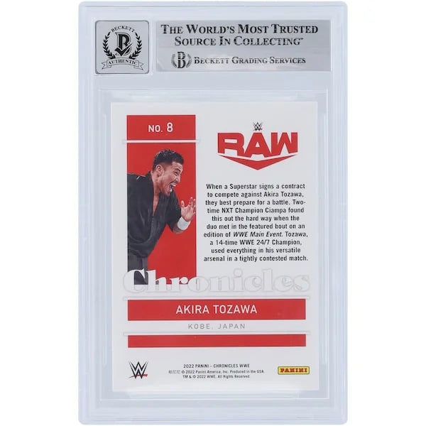 Akira Tozawa Signed 2022 Panini Chronicles #8 Card | Beckett Graded 10
